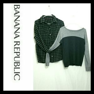 Banana republic BUNDLE sweater & button shirt L
